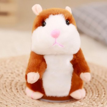 16CM Talking Nodding Hamster Record Speaker Funny Tricky Plush Doll Electronic Hamster Toys For Children Adult Gift