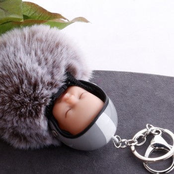 New Plush Sleeping Baby Doll Kawaii keychain Soft Touch BTS bt21 Cute Kids Key Holder Dolls fluffy Charm Baby Girls Women gift
