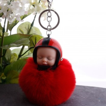 New Plush Sleeping Baby Doll Kawaii keychain Soft Touch BTS bt21 Cute Kids Key Holder Dolls fluffy Charm Baby Girls Women gift