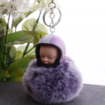 New Plush Sleeping Baby Doll Kawaii keychain Soft Touch BTS bt21 Cute Kids Key Holder Dolls fluffy Charm Baby Girls Women gift