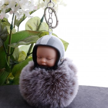 New Plush Sleeping Baby Doll Kawaii keychain Soft Touch BTS bt21 Cute Kids Key Holder Dolls fluffy Charm Baby Girls Women gift