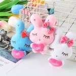 10cm Lovely Mini Rabbit Plush Keychain Bag Mobile Phone Accessories Kawaii Rabbit Plush Toys Doll Soft PP Cotton for Girls Gift