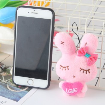 10cm Lovely Mini Rabbit Plush Keychain Bag Mobile Phone Accessories Kawaii Rabbit Plush Toys Doll Soft PP Cotton for Girls Gift