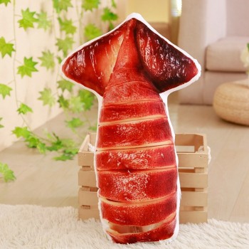 Baked BBQ Simulated Plush Toy Stuffed Garden Barbecue Decor Food Plush Pillow Kids Sausage/Squid/Saury/Yellow Croaker/Bone Toy