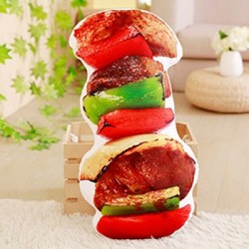 Baked BBQ Simulated Plush Toy Stuffed Garden Barbecue Decor Food Plush Pillow Kids Sausage/Squid/Saury/Yellow Croaker/Bone Toy