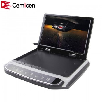 Cemicen 17.3 Inch Car Roof Mount Monitor Flip Down TFT LCD Player Support 1080P USB FM HDMI SD Touch Button Ceiling MP5 Player
