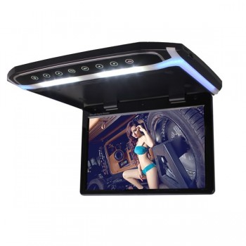 Cemicen 17.3 Inch Car Roof Mount Monitor Flip Down TFT LCD Player Support 1080P USB FM HDMI SD Touch Button Ceiling MP5 Player