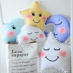 cute Sky Series Pillow Stuffed Moon, Star and Clouds Plush Toys Soft Cushion Nice baby sleeping Pillow