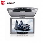 Cemicen 9 Inch 800*480 Car Roof Mount LCD Color Monitor Flip Down Screen Overhead  Multimedia Video Ceiling Roof mount Display