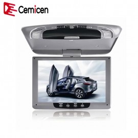 Cemicen 9 Inch 800*480 Car Roof Mount LCD Color Monitor Flip Down Screen Overhead  Multimedia Video Ceiling Roof mount Display
