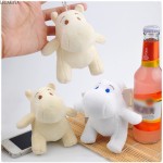 13cm Plush Cartoon Creative Bag Xmas Pendants Creative Hippo Mini Plush Keychain Pendants Gift Cute Animals Soft Stuffed Toy New