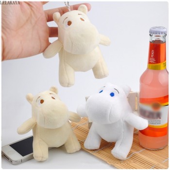13cm Plush Cartoon Creative Bag Xmas Pendants Creative Hippo Mini Plush Keychain Pendants Gift Cute Animals Soft Stuffed Toy New