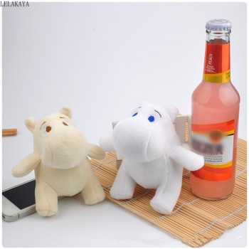 13cm Plush Cartoon Creative Bag Xmas Pendants Creative Hippo Mini Plush Keychain Pendants Gift Cute Animals Soft Stuffed Toy New