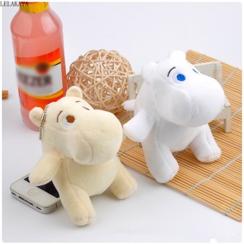 13cm Plush Cartoon Creative Bag Xmas Pendants Creative Hippo Mini Plush Keychain Pendants Gift Cute Animals Soft Stuffed Toy New