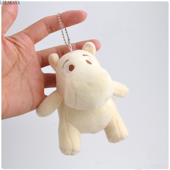 13cm Plush Cartoon Creative Bag Xmas Pendants Creative Hippo Mini Plush Keychain Pendants Gift Cute Animals Soft Stuffed Toy New