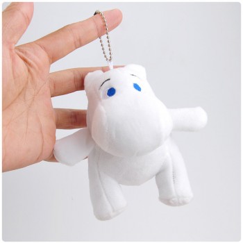 13cm Plush Cartoon Creative Bag Xmas Pendants Creative Hippo Mini Plush Keychain Pendants Gift Cute Animals Soft Stuffed Toy New