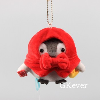 4 Pcs/Set Super Cute Positive Energy Penguin Plush Keychain Mobile Phone Pendant Backpack Hanging Mini Soft Dolls 9-11 CM