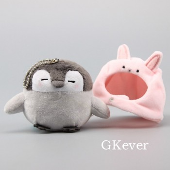 4 Pcs/Set Super Cute Positive Energy Penguin Plush Keychain Mobile Phone Pendant Backpack Hanging Mini Soft Dolls 9-11 CM