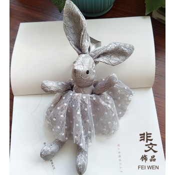 1pcs 6 Colors 25cm Big Ears Rabbit Plush Doll Plush Keychains Kawaii Bunny Keychain for Bag Decoration Mini Rabbit Small Pendant