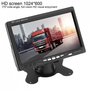 7 Inch 1024x600 12V HD TFT LCD Car VGA Home Monitor Bright Color VGA Interface AV Auto Video Player PAL / NTSC / SCAME