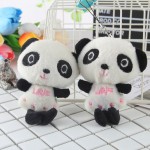 1pcs Cute Panda Plush Keychain Stuffed Animals Soft PP Cotton Kawaii Panda Plush Toy Bag Phone Ornaments for Girls Kids Gifts