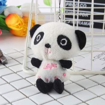 1pcs Cute Panda Plush Keychain Stuffed Animals Soft PP Cotton Kawaii Panda Plush Toy Bag Phone Ornaments for Girls Kids Gifts