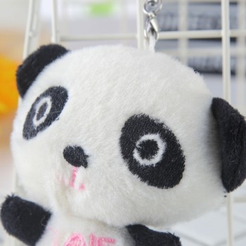 1pcs Cute Panda Plush Keychain Stuffed Animals Soft PP Cotton Kawaii Panda Plush Toy Bag Phone Ornaments for Girls Kids Gifts