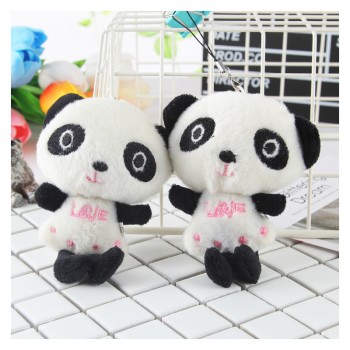 1pcs Cute Panda Plush Keychain Stuffed Animals Soft PP Cotton Kawaii Panda Plush Toy Bag Phone Ornaments for Girls Kids Gifts
