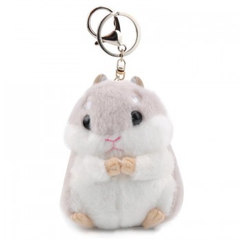 Kawaii Cute Hamster Plush KeyChain Toy Cartoon Animal Small Doll Key Chain Pendant Stuffed Mouse Baby Kids Toy