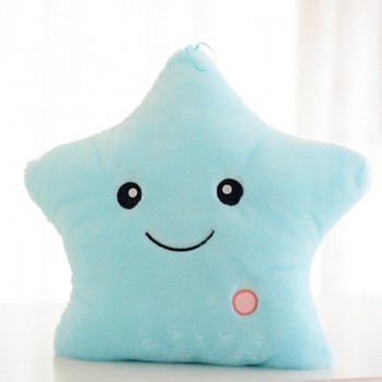 Promotion 35cm*38cm Star Led Light Pillow Cute Star Luminous Pillow with Colorful Light Christmas Birthday/Valentines Day Gift