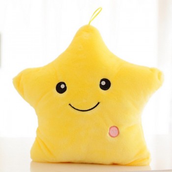 Promotion 35cm*38cm Star Led Light Pillow Cute Star Luminous Pillow with Colorful Light Christmas Birthday/Valentines Day Gift