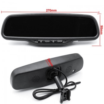 GreenYi Car Rear View Backup Parking Camera Car Monitor Night Vision 800*480 Dual Screen Car Interior Mirror Monitor Video Input