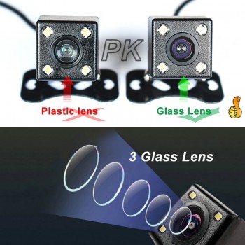 GreenYi Car Rear View Backup Parking Camera Car Monitor Night Vision 800*480 Dual Screen Car Interior Mirror Monitor Video Input