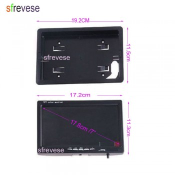 7 LCD Monitor Car Caravan Rear View Kit + 2 x 4Pin 18 IR Night Vision CCD Reversing Backup Camera Waterproof For Bus Truck