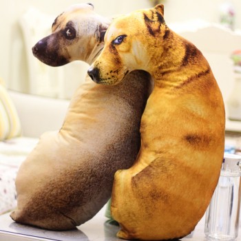 3D Simulation Plush Dog Tiger Cushion Kids Toy Dolls Stuffed Animal 40cm Creative Pillow Sofa Anime Toys For Children Brinquedos