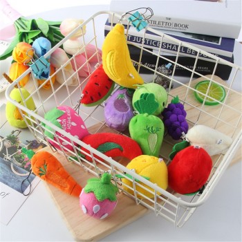 1Pc Lovely fruit amp; vegetables Plush Dolls Pendant Cute Fruit Plush Keychains Stuffed Doll Key Chain Toys Christmas Gifts