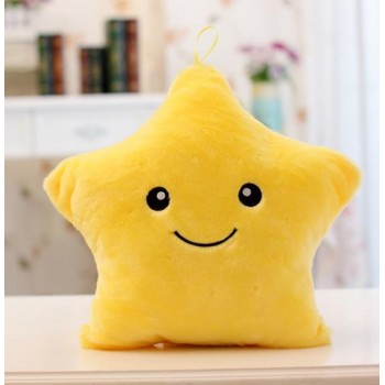 Kawaii Star Pillow Plush Toys Cute Luminous stuffed Toy Led Light Pillow Glow in Dark Plush Pillow Doll Toys for Children Kids