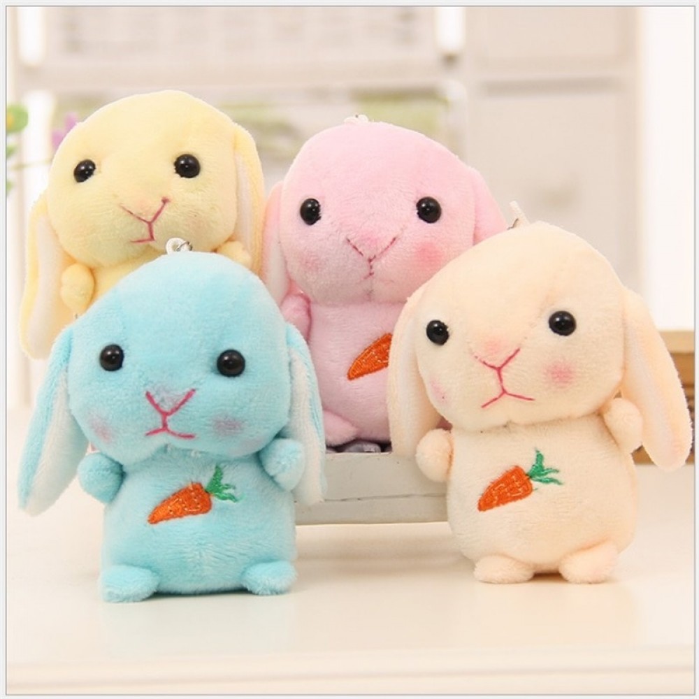 Hot sale cartoon Animal lovely rabbit soft plush KeyChain Toys Backpack pendant creative Valentines day birthday gifts