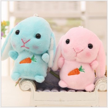 Hot sale cartoon Animal lovely rabbit soft plush KeyChain Toys Backpack pendant creative Valentines day birthday gifts