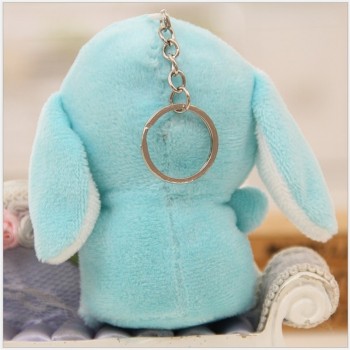 Hot sale cartoon Animal lovely rabbit soft plush KeyChain Toys Backpack pendant creative Valentines day birthday gifts
