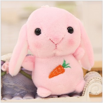 Hot sale cartoon Animal lovely rabbit soft plush KeyChain Toys Backpack pendant creative Valentines day birthday gifts
