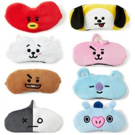 Skin Soft Touch Cartoon Eye Mask Toy BT21 BTS Travel Lunch Break Sleep Shading Breathable Natural Sleep Mask Figures Gift Kids