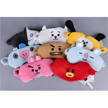Skin Soft Touch Cartoon Eye Mask Toy BT21 BTS Travel Lunch Break Sleep Shading Breathable Natural Sleep Mask Figures Gift Kids