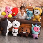 1pc Kawaii Bangtan Boys BTS bt21 Plush Pillow Stuffed Toys Soft VAN COOKY CHIMMY SHOOKY KOYA RJ MANG TATA Cushion Gifts for Girl