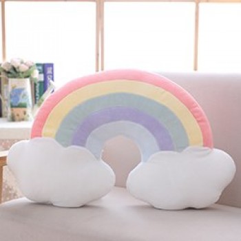 Colorful Moon/Star/Lucky Cloud/Rainbow/Conch/Hill/Ball/Shooting Star Plush Pillow Natural Stuffed Pillow Sofa Chair Decor