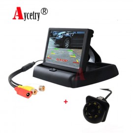 Aycetry! 4.3 inch HD Foldable Car Rear View Monitor Reversing Color LCD TFT Display HD Screen for Vehicle Backup Rearview Camera