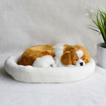 Simulation dog Plush toys breathing dog interactive toys birthday gift sleepping dog Stuffed toys  robot dog