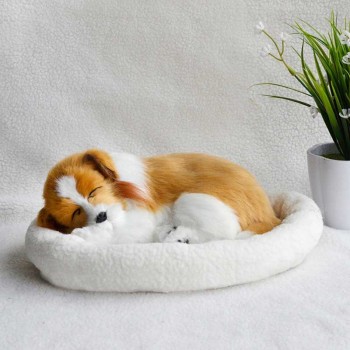 Simulation dog Plush toys breathing dog interactive toys birthday gift sleepping dog Stuffed toys  robot dog