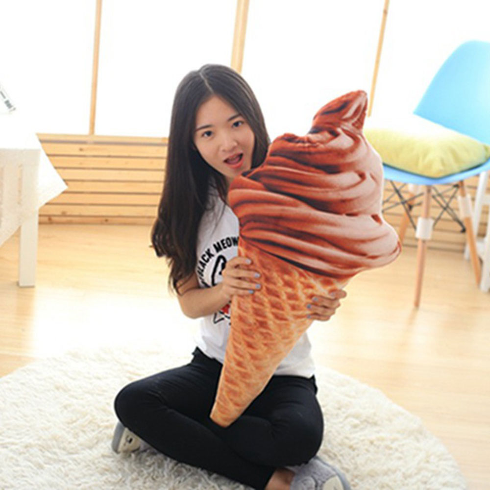 Gifts Waist Pillow Ice Cream Pillow Sweet Funny Ice Cream Cushion 4 Patterns Plush 30cm Office Cushion 3D Soft Doll