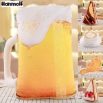 Snack Pillow Food Toy Plush Stuffed Simulated Tiramisu/Cake/Beer/Drumstick/Coffee Summer Man Girls Boys Sofa Decor Pillow Nap